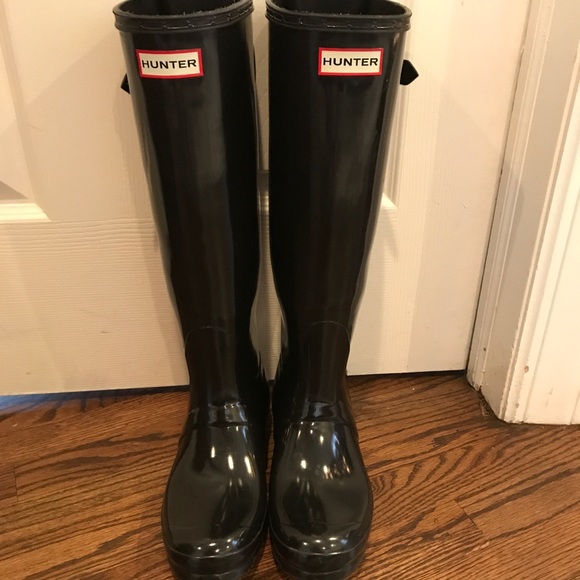 Hunter Shoes - Women’s Adjustable Back Gloss Rain Boot